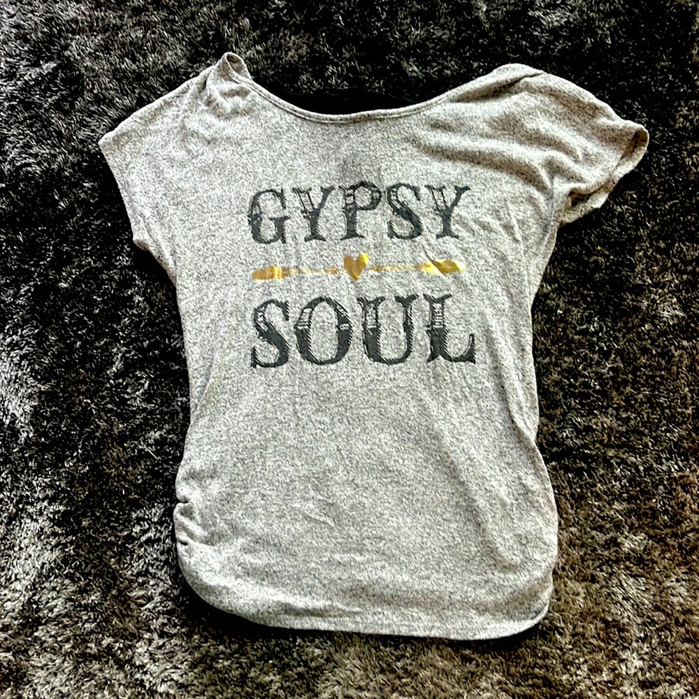 Grey back tie sweater shirt